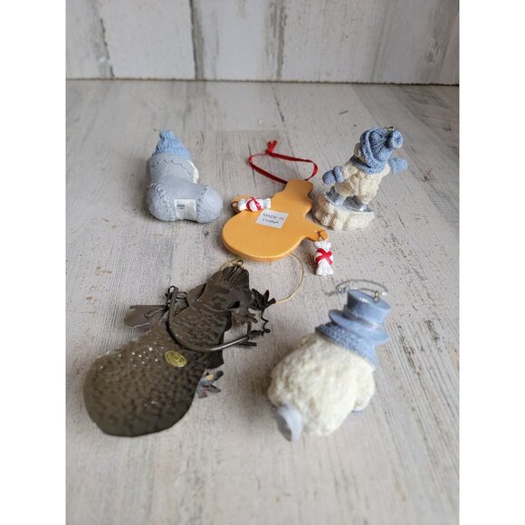 Snowman ornament gingerbread birdhouse ice skating Xmas set - Picture 10 of 10